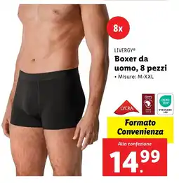 Lidl LIVERGY Boxer da uomo, 8 pezzi offerta