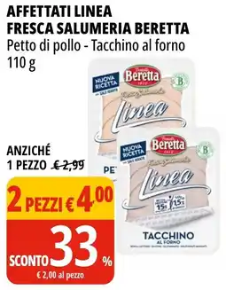 Tigros Affettati linea fresca salumeria BERETTA offerta