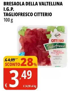 Tigros Bresaola della valtellina i.g.p. tagliofresco CITTERIO offerta