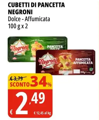 Tigros Cubetti di pancetta NEGRONI offerta