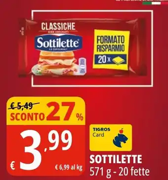 Tigros Sottilette offerta