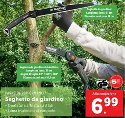 Lidl PARKSIDE PERFORMANCE Seghetto da giardino offerta