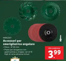 Lidl PARKSIDE Accessori per smerigliatrice angolare offerta