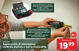 Lidl PARKSIDE Apparecchio di misurazione calibrata digitale o metro ricaricabile offerta