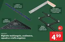 Lidl PARKSIDE Righello multiangolo, scalimetro, squadra o staffa angolare offerta