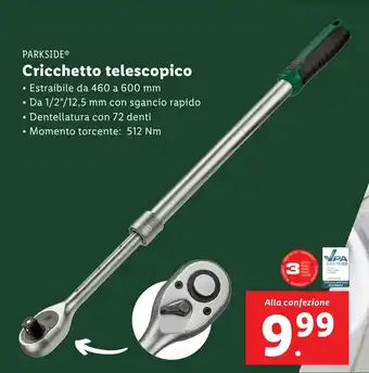 Lidl PARKSIDE Cricchetto telescopico offerta