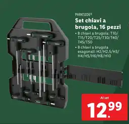 Lidl PARKSIDE Set chiavi a brugola, 16 pezzi offerta