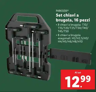 Lidl PARKSIDE Set chiavi a brugola, 16 pezzi offerta