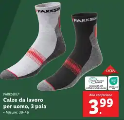 Lidl PARKSIDE Calze da lavoro per uomo, 3 paia offerta