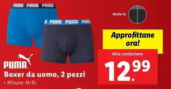 Lidl PUMA Boxer da uomo, 2 pezzi offerta