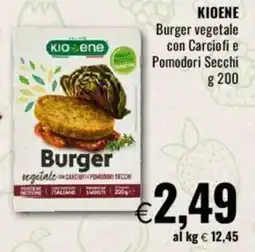 Famila KIOENE Burger vegetale con Carciofi e Pomodori Secchi offerta