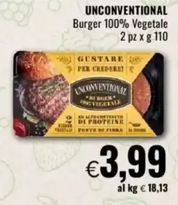 Famila UNCONVENTIONAL Burger 100% Vegetale offerta