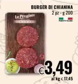 Famila Burger di chianina offerta