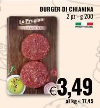 Famila Burger di chianina offerta