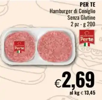 Famila PER TE Hamburger di Coniglio Senza Glutine offerta