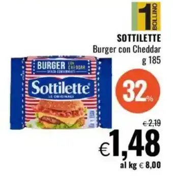 Famila SOTTILETTE Burger con Cheddar offerta