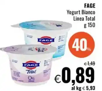 Famila FAGE Yogurt Bianco Linea Total offerta