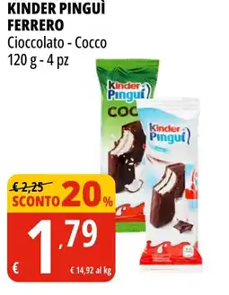 Tigros Kinder pinguì FERRERO offerta