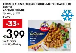 Bennet Cozze o mazzancolle surgelate tentazioni di gusto CAPITAN FINDUS offerta