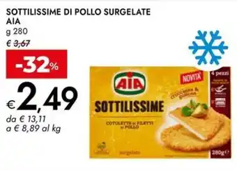 Bennet Sottilissime di pollo surgelate AIA offerta