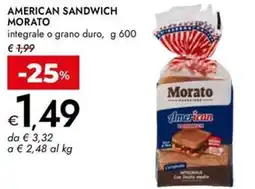 Bennet American sandwich MORATO offerta