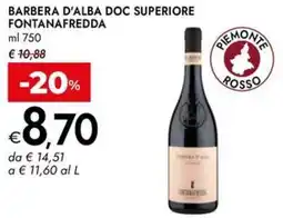 Bennet Barbera d'alba doc superiore FONTANAFREDDA offerta