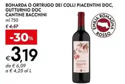 Bennet Bonarda o ortrugo dei colli piacentini doc, gutturnio doc CANTINE BACCHINI offerta