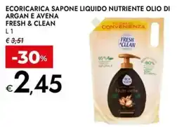 Bennet Ecoricarica sapone liquido nutriente olio di argan e avena FRESH & CLEAN offerta