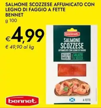 Bennet Salmone scozzese affumicato con legno di faggio a fette BENNET offerta