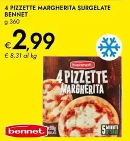 Bennet 4 pizzette margherita surgelate BENNET offerta