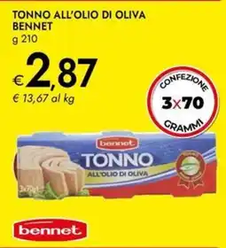 Bennet Tonno all'olio di oliva BENNET offerta