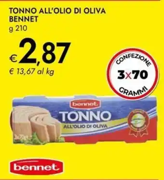 Bennet Tonno all'olio di oliva BENNET offerta