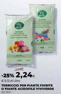 Extracoop Terriccio per piante fiorite o piante acidofile VIVIVERDE offerta