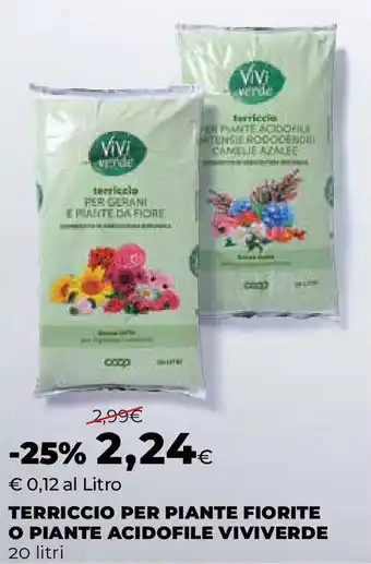 Extracoop Terriccio per piante fiorite o piante acidofile VIVIVERDE offerta