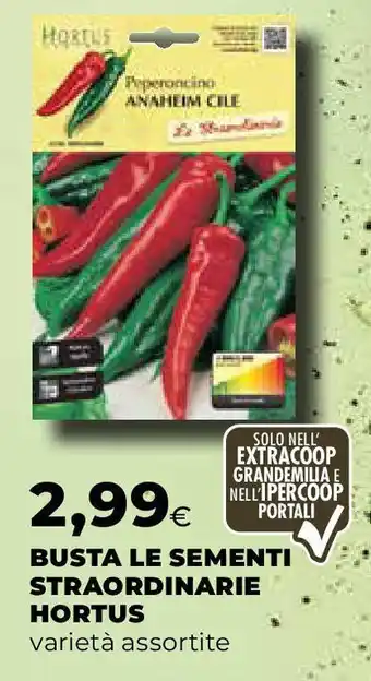 Extracoop Busta le sementi straordinarie hortus offerta