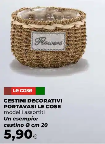 Extracoop Cestini decorativi portavasi LE COSE offerta