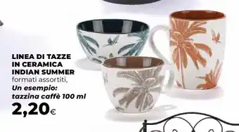 Extracoop Linea di tazze in ceramica indian summer offerta