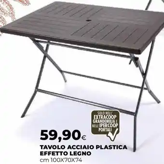 Extracoop Tavolo acciaio plastica effetto legno offerta