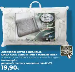 Extracoop Accessori letto e guanciali linea aloe vera intimity offerta