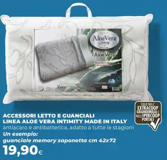 Extracoop Accessori letto e guanciali linea aloe vera intimity offerta