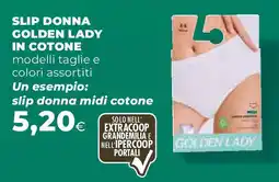 Extracoop Slip donna golden lady in cotone offerta