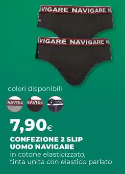 Extracoop VIGARE NAVIGARE Confezione 2 slip uomo navigare offerta