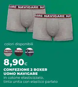 Extracoop NAVIGARE Confezione 2 boxer uomo offerta