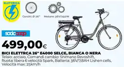 Extracoop Bici elettrca 26" e4000 selce, bianca o nera offerta