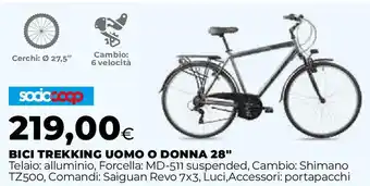 Extracoop Bici trekking uomo o donna 28" offerta