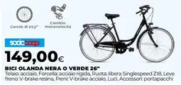 Extracoop BICI OLANDA NERA O VERDE 26" offerta