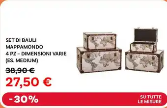 Max Factory Set di bauli mappamondo 4 pz - dimensioni varie offerta