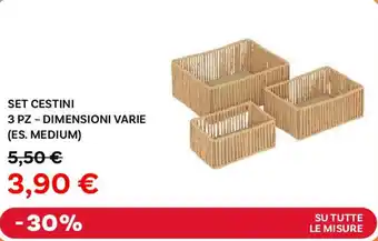 Max Factory Set cestini 3 pz dimensioni varie offerta