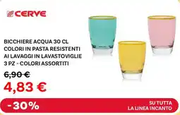 Max Factory Bicchiere acqua 30 cl colori in pasta resistenti ai lavaggi in lavastoviglie 3 pz offerta