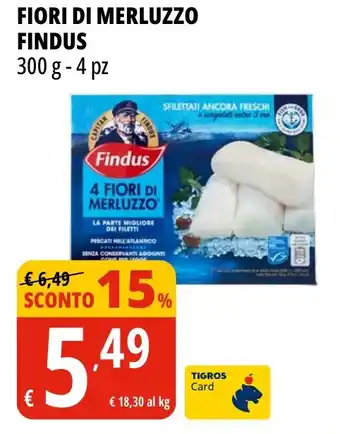 Tigros Fiori di merluzzo FINDUS offerta